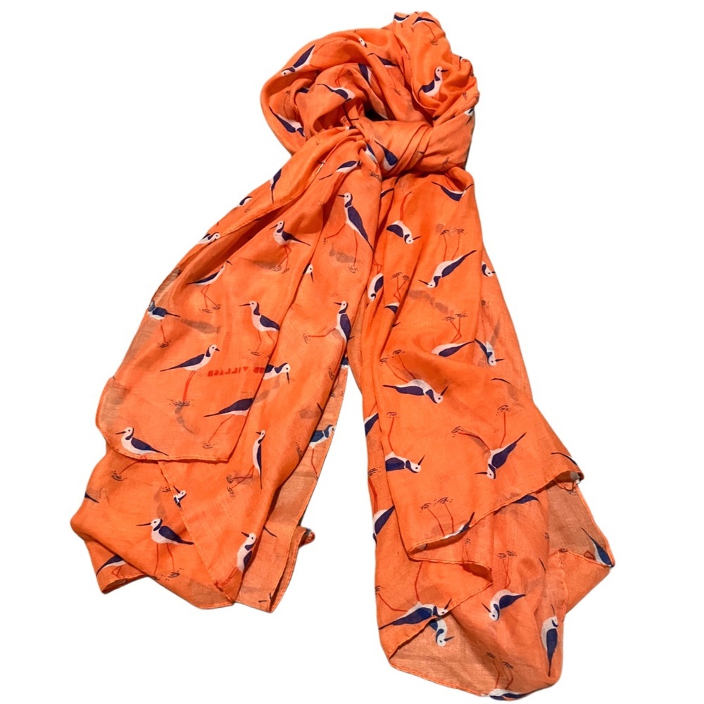 Printed Village‎ Orange Bird Scarf / Wrap